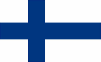 Finland official flag vector with standard size and proportion. National flag emblem with accurate size and colors.