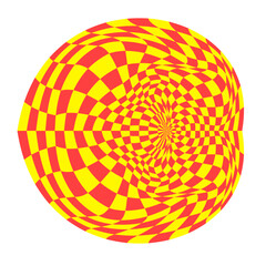 Psychedelic checkerboard poster