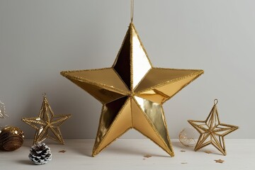 Whimsical Gold Star Celebration Decorations for Festive Occasions