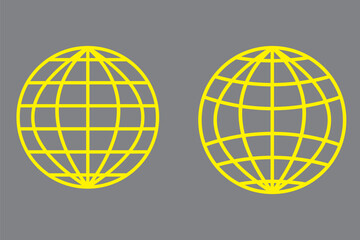 Isolated globe wireframe vector	