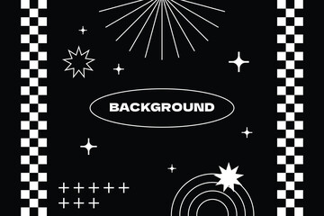 Obraz premium Abstract Black and White Geometric Background