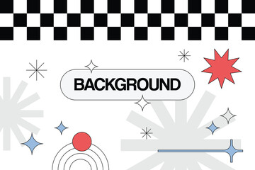 Abstract Geometric With Y2K Style