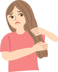 women with hair problem or damage hair