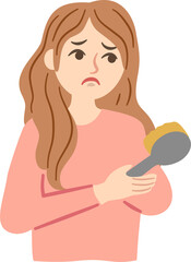 women with hair problem or damage hair