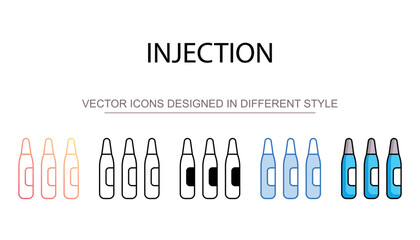 Injection icon design with white background stock illustration