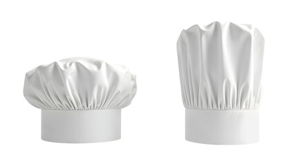 Chef hats isolated on a transparent background