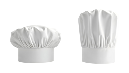 Chef hats isolated on a transparent background