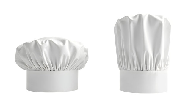 Chef hats isolated on a transparent background