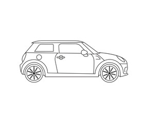 City car outline design vector illustration