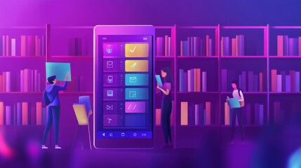 The future of learning: a digital world with a library.