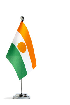 Niger table flag isolated on white background.