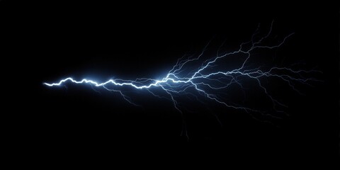 Dramatic Lightning Bolt on a Dark Background