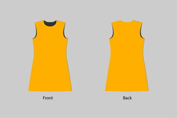 Golden Yelow Design Women's Long Vest Template