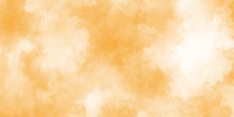 abstract  orange Grungy ink effect bright yellow and orange color shades watercolor background. watercolor background concept for banner,  Multicolored splashed watercolor background with stains.	
