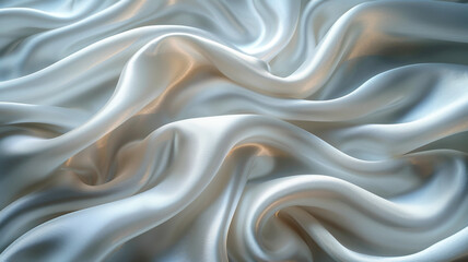 Obraz premium White silk background close up
