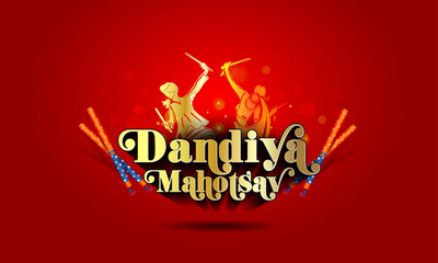 Dandiya mahotsav concept for Navratri festival celebration.