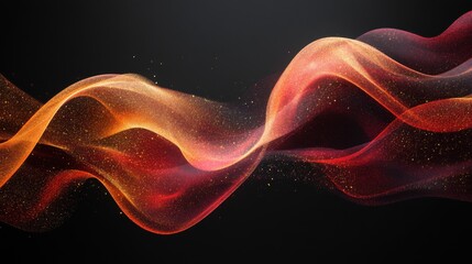 Cherry-shaped electromagnetic spectrum diagram with flowing red and gold gradients on a sleek black backdrop