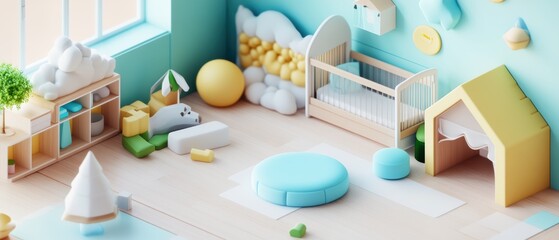 Bright and Cheerful Nursery Room Design