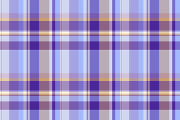 Traditional check texture fabric, abstract textile plaid vector. Variation background tartan pattern seamless in light and indigo colors.