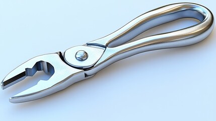 A sleek, stainless steel plier with an ergonomic design, perfect for precise gripping and manipulation in various tasks.