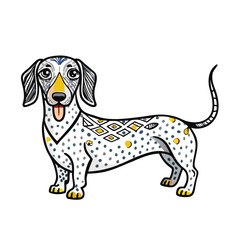 vector cute dachshund