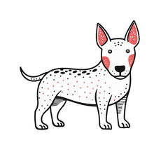 vector cute bullterrier
