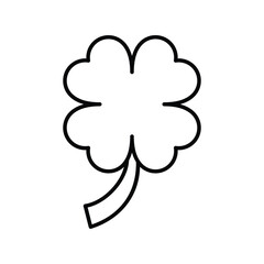 clover line icon with white background vector stock illustration