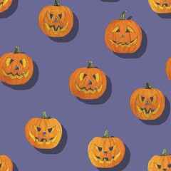 Pumpkin pattern tile 