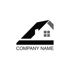 Housetop art design icon style. Pitched roof house black design isolated on white background. Real estate simple logo icon template. property logotype, roof building vector illustration