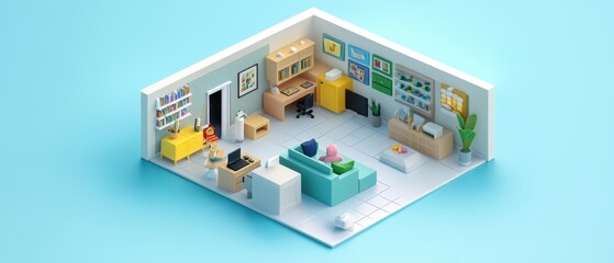 Naklejka premium Modern Stylish Room Interior Design Concept