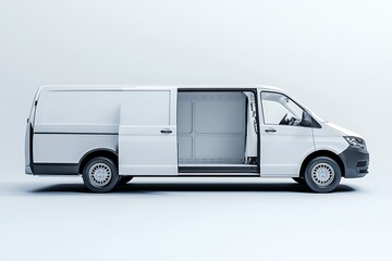 White Delivery Van with Open Doors