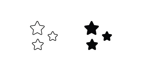 stars set icon with white background vector stock illustration