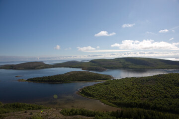 Russia Arkhangelsk region Kuzova archipelago on a cloudy summer day