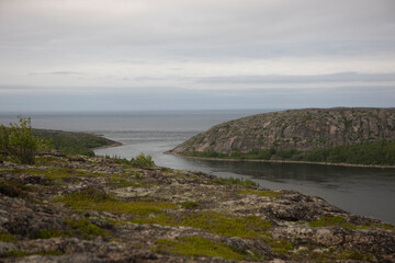 Russia Arkhangelsk region Kuzova archipelago on a cloudy summer day