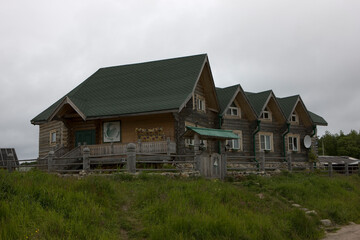 Russia Arkhangelsk region Solovetsky Islands landscape on a cloudy summer day