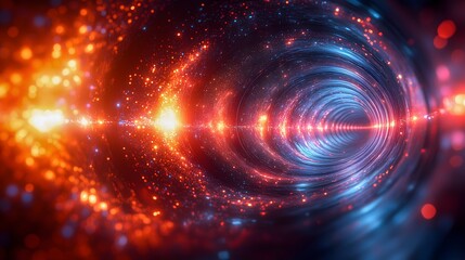 Obraz premium swirling tunnel recedes into the distance, the swirling pattern suggests motion and energy