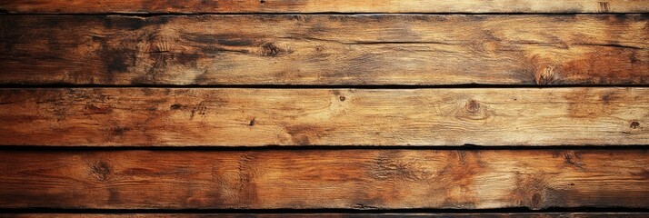 Naklejka premium Vintage Timber Panel Design. Textured Wood Plank Background with Distressed Yellow Striped Pattern