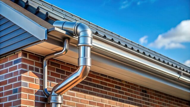 Metallic Zinc Rain Gutter with Water Collector and Downpipe for Rainwater Drainage