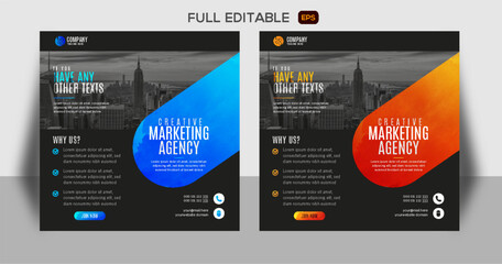 social media post template design