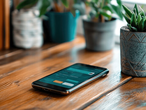 An AI assistant confirming a payment on a smartphone, showing personalized recommendations and smooth transaction flow