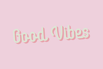 Good Vibes retro, vintage, cool, wavy t-shirt design Colorful, white, rainbow, cool, Slogan typography design can be used on T-Shirts, Mugs, Bags, Poster Cards and much more.
