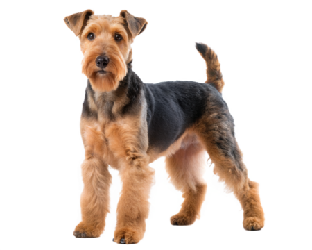 Welsh Terrier Full body isolated on white background