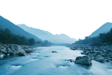 Obraz premium PNG Mountain river landscape outdoors nature tranquility.