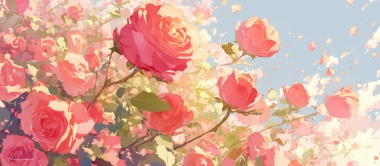 Garden rose artwork