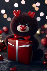 life in love and gifts, on a isolated  dark background