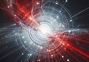 Moderner Hintergrund, hell mit roten und grauen Elementen