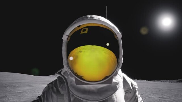 Astronaut On The Surface Of The Moon
