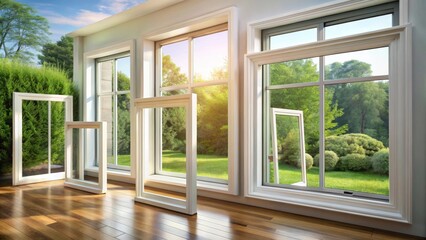 Energy-efficient replacement of old wooden window frames with new, environmentally friendly designs for home renovation projects