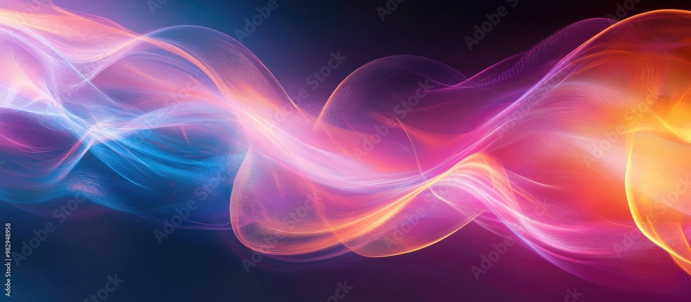 Wall mural Abstract Light Waveform Background