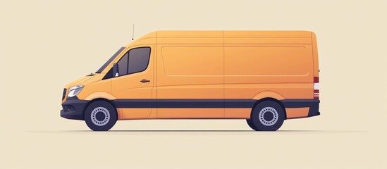Commercial Van With Modern Design And Branding Concept